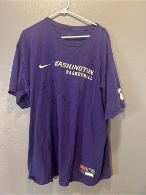Nike Washington Huskies Basketball Shirt Mens XL Purple Dri-Fit NCAA UW